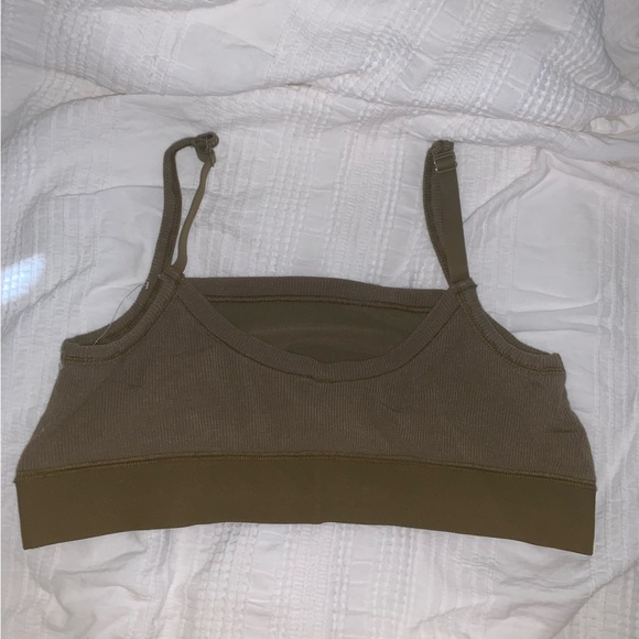 Skims olive green ribbed bralette - Picture 3 of 4